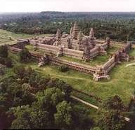 Photo:  aerial view of Angkor Wat